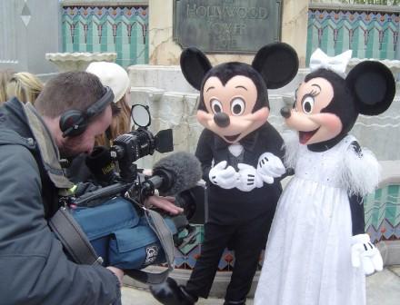 Mickey en Minnie tijdens de opening