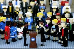 De inhuldiging van Barack Obama in Legosteentjes - Foto: Legoland