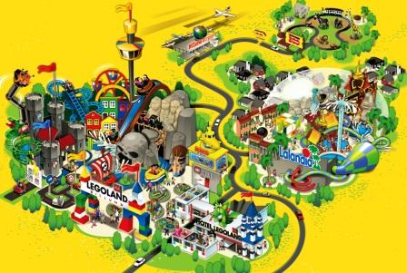 Een kaart van het nieuwe Legoland Billund Resort