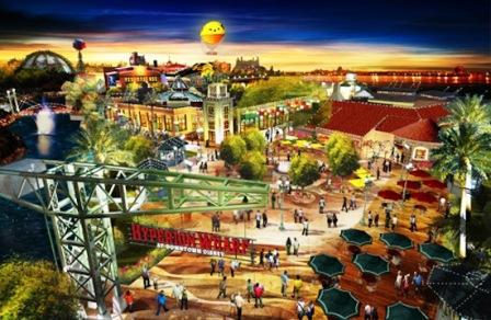 Schets van de nieuwe Hyperion Wharf - Artist impression: Disney