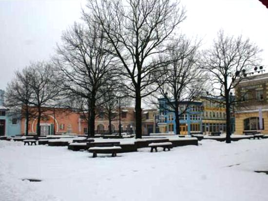 Movie Park Germany in de sneeuw