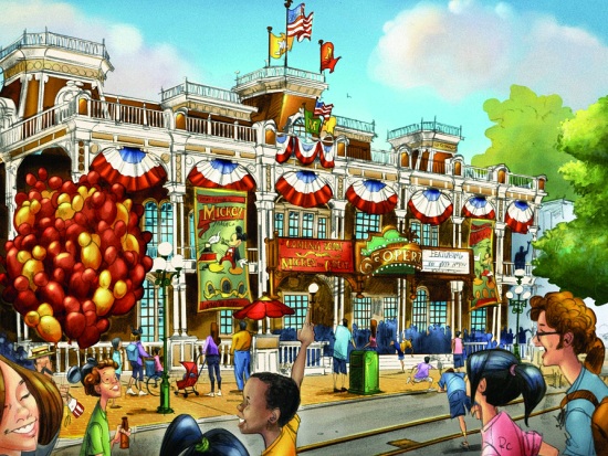 Het nieuwe Town Square Theatre in het Magic Kingdom - Beeld: (c) Disney