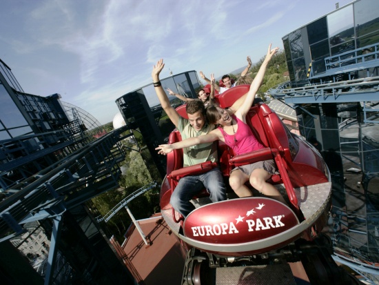 De spinning coaster Euro-Mir in Europa-Park