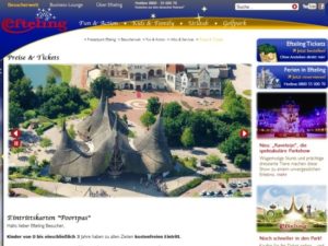 De Duitse website van de Efteling