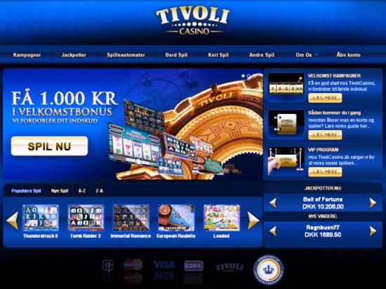 De nieuwe casino-site van Tivoli Gardens