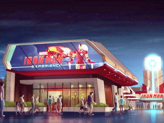 Concept art Iron Man Experience in Hong Kong Disneyland - Beeld: (c) Disney