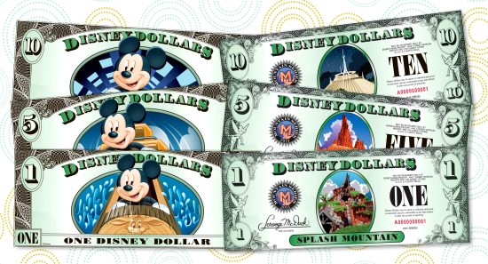 De nieuwe Disney Dollars met de Disney Mountains - Foto: (c) Disney